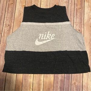 Nike Black and Gray Sleeveless Top